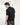 Supima Pique Band Collar Polo in Black | GRANA #color_black