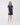 Silk Tee Dress in Navy | GRANA #color_navy