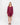 Tencel V-Neck Cocoon Dress in Burgundy | GRANA #color_burgundy