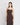 Silk Straight Neck Slip Dress in Dark Oak | GRANA #color_dark-oak